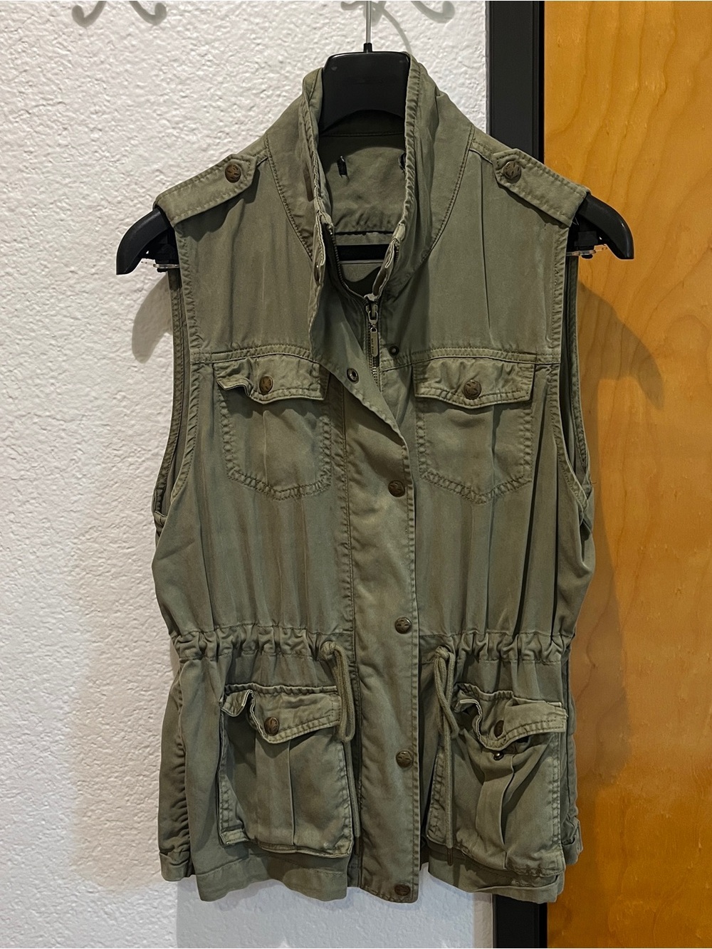 Max jeans Olive Utility Drawstring Waist Vest